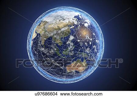 Global connections, conceptual illustration View Large Photo Image Picture - Global connections, conceptual illustration. Fotosearch