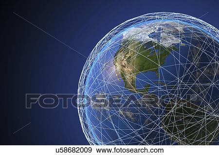 Stock Photo - Global connections, conceptual illustration. Fotosearch