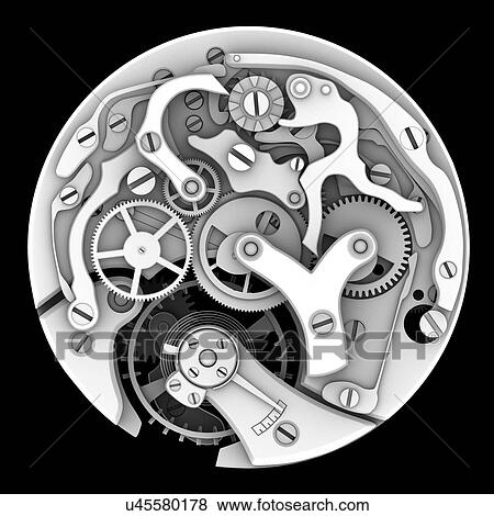 Mechanical watch interior, illustration View Large Photo Image Stock Photo - Mechanical watch interior, illustration. Fotosearch