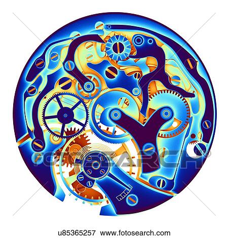 Mechanical watch interior, illustration View Large Photo Image Stock Photo - Mechanical watch interior, illustration. Fotosearch