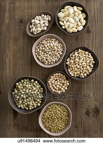 Picture - Pulses in bowls. Fotosearch