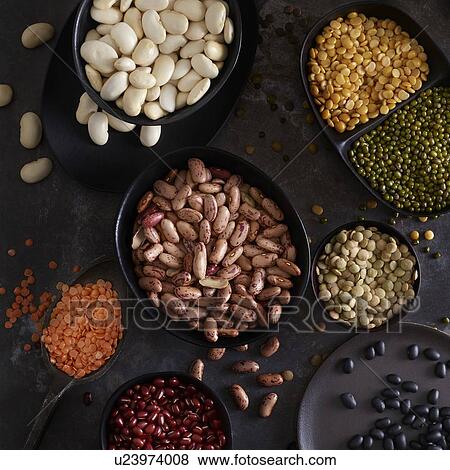 Pulses in bowls View Large Photo Image Stock Photo - Pulses in bowls. Fotosearch