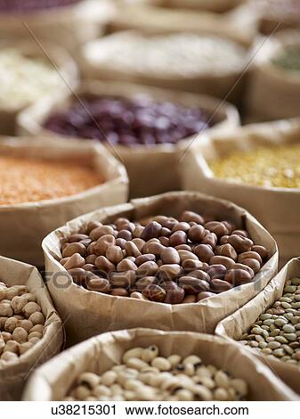 Pulses in paper bags View Large Photo Image Stock Image - Pulses in paper bags. Fotosearch