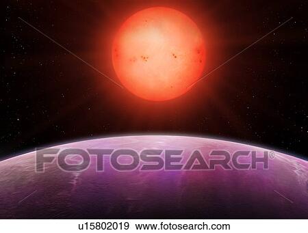 Red dwarf NGTS-1 and its planet, illustration View Large Photo Image Stock Photo - Red dwarf NGTS-1 and its planet, illustration. Fotosearch