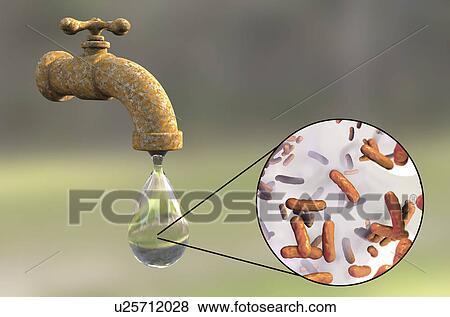 Stock Photo - Safety of drinking water, conceptual illustration. Fotosearch