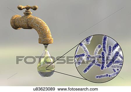 Stock Photo - Safety of drinking water, conceptual illustration. Fotosearch