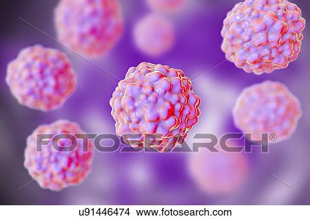 Picture - Transfusion transmitted virus particles, illustration. Fotosearch