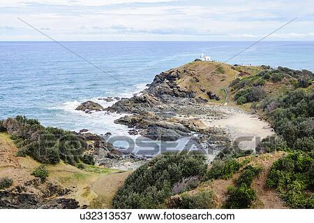 Stock Photo - Australia, New South Wales, Landscape of cliff and sea. Fotosearch