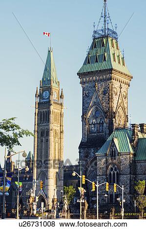 Canada, Ontario, Ottawa, Parliament building against clear sky View Large Photo Image Stock Photo - Canada, Ontario, Ottawa, Parliament building against clear sky. Fotosearch