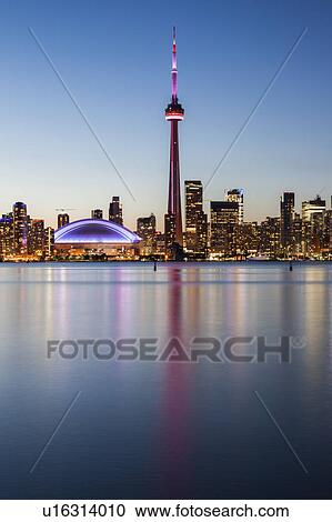 Canada, Ontario, Toronto, Skyline at night View Large Photo Image Stock Image - Canada, Ontario, Toronto, Skyline at night. Fotosearch