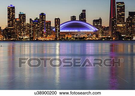 Canada, Ontario, Toronto, Skyline at night View Large Photo Image Stock Image - Canada, Ontario, Toronto, Skyline at night. Fotosearch