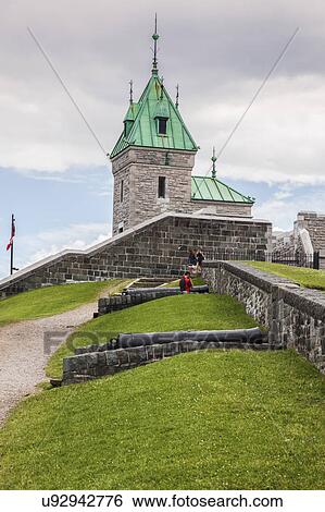 Stock Photograph - Canada, Quebec, Quebec City, Citadel on hill. Fotosearch