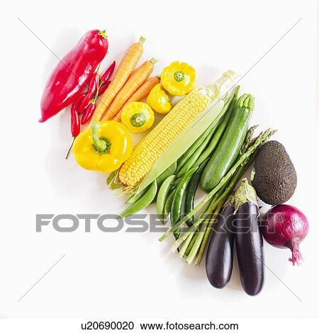 Stock Image - Composition of multicolored vegetables. Fotosearch