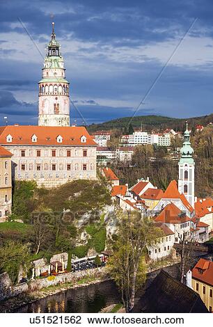 Czech Republic, South Bohemia, Cesky Krumlov, Castle against storm clouds View Large Photo Image Stock Image - Czech Republic, South Bohemia, Cesky Krumlov, Castle against storm clouds. Fotosearch