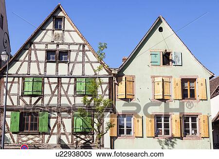 France Grand Est Colmar Half Timbered Cottage Stock Photography