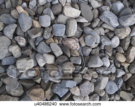 Stock Image - Grey pebbles. Fotosearch