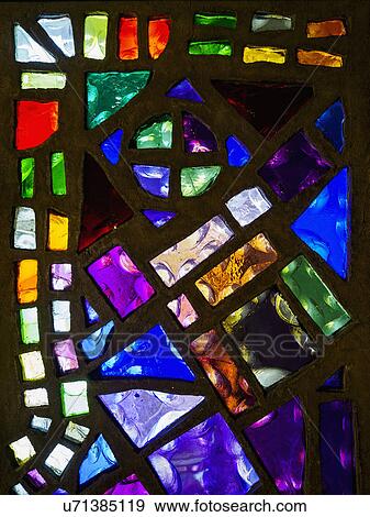 Stock Photo - Multicolored stained glass. Fotosearch
