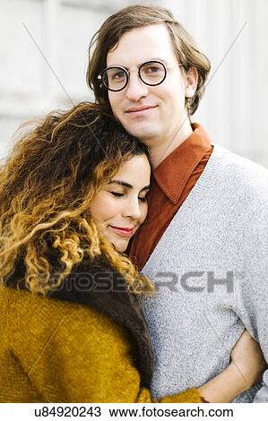 Stock Image - Portrait of embracing couple. Fotosearch