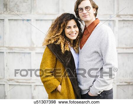 Stock Photo - Portrait of embracing couple. Fotosearch