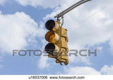 Traffic light against sky View Large Photo Image Stock Photograph - Traffic light against sky. Fotosearch