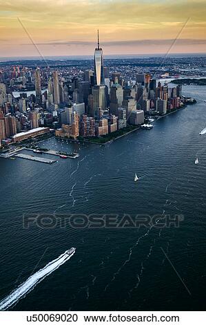 USA, New York, New York City, City at sunset View Large Photo Image Stock Image - USA, New York, New York City, City at sunset. Fotosearch