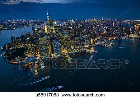 USA, New York, New York City, City lights at night View Large Photo Image Stock Image - USA, New York, New York City, City lights at night. Fotosearch