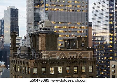 USA, New York, New York City, Modern skyscrapers View Large Photo Image Stock Photography - USA, New York, New York City, Modern skyscrapers. Fotosearch