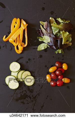 Yellow pepper, tomatoes, cucumber and greens View Large Photo Image Stock Image - Yellow pepper, tomatoes, cucumber and greens. Fotosearch