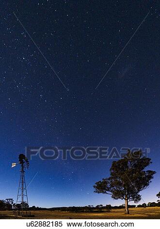 Australia, Canberra, Starry sky over rural landscape View Large Photo Image Stock Photography - Australia, Canberra, Starry sky over rural landscape. Fotosearch
