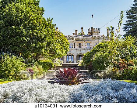 Australia, New South Wales, Sydney, Ornamental garden with building in background View Large Photo Image Stock Image - Australia, New South Wales, Sydney, Ornamental garden with building in background. Fotosearch