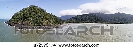 Australia, Queensland, Blue sky over green peninsula View Large Photo Image Picture - Australia, Queensland, Blue sky over green peninsula. Fotosearch