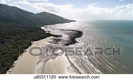 Stock Image - Australia, Queensland, Sea and coastline on sunny day. Fotosearch