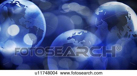 Blue glass globes View Large Photo Image Picture - Blue glass globes. Fotosearch