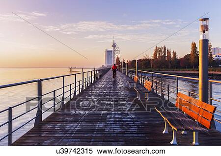 Bridge in city at dawn View Large Photo Image Stock Photography - Bridge in city at dawn. Fotosearch