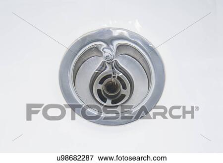 Close up of sink with draining water View Large Photo Image Stock Photo - Close up of sink with draining water. Fotosearch
