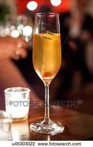 Stock Image - Cocktail in glass. Fotosearch