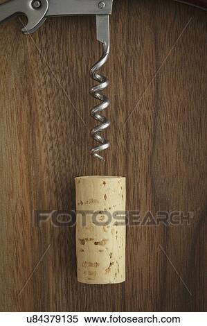 Corkscrew with cork View Large Photo Image Stock Photography - Corkscrew with cork. Fotosearch