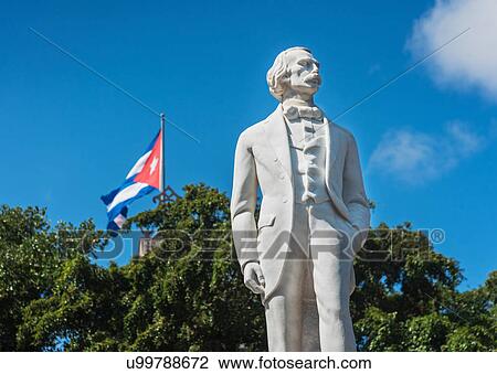 Stock Image - Cuba, Havana, Carlos Manuel De Cespedes statue. Fotosearch