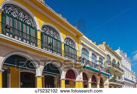 Stock Image - Cuba, Havana, Colonial architecture. Fotosearch