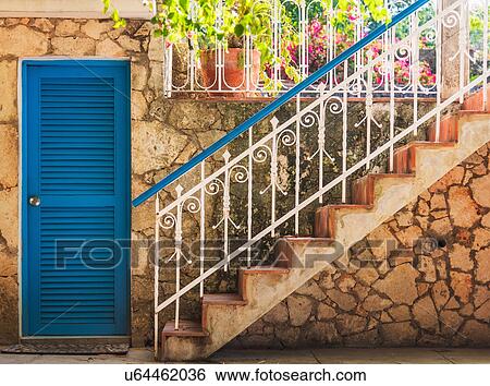 Cuba, Havana, Steps by wall View Large Photo Image Stock Photograph - Cuba, Havana, Steps by wall. Fotosearch