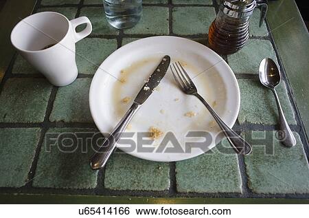 Empty plate with fork and knife View Large Photo Image Stock Photograph - Empty plate with fork and knife. Fotosearch