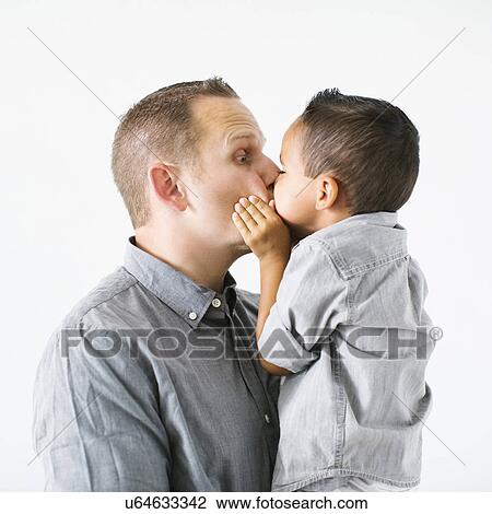 Father kissing son (2-3) View Large Photo Image Stock Image - Father kissing son (2-3). Fotosearch