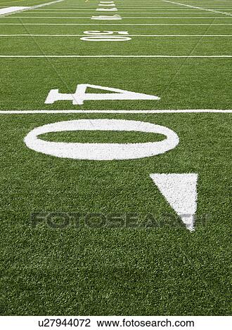 Football field marking of 40 yard line View Large Photo Image Stock Image - Football field marking of 40 yard line. Fotosearch