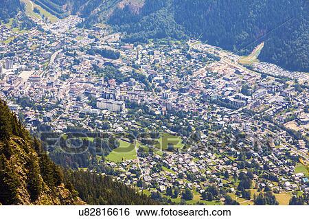 France, Auvergne-Rhone-Alpes, Chamonix, Chamonix seen from Reserve Naturelle de Carlaveyron View Large Photo Image Stock Photograph - France, Auvergne-Rhone-Alpes, Chamonix, Chamonix seen from Reserve Naturelle de Carlaveyron. Fotosearch
