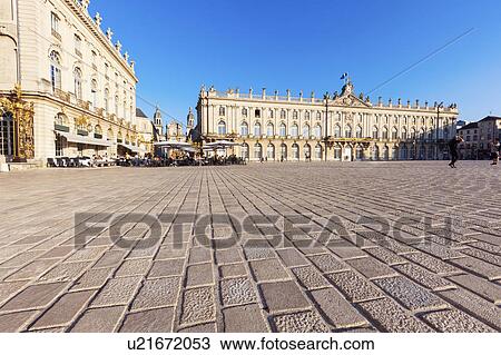 Stock Image - France, Grand Est, Nancy, City Hall on Place Stanislas. Fotosearch