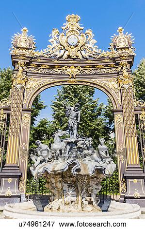 France, Grand Est, Nancy, Fountain on Place Stanislas View Large Photo Image Stock Photo - France, Grand Est, Nancy, Fountain on Place Stanislas. Fotosearch
