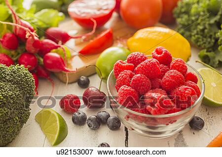 Fresh fruits and vegetables View Large Photo Image Stock Photo - Fresh fruits and vegetables. Fotosearch