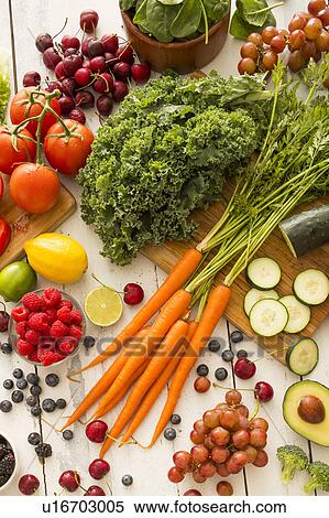 Stock Photography - Fresh fruits and vegetables. Fotosearch