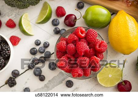 Picture - Fresh fruits on white background. Fotosearch