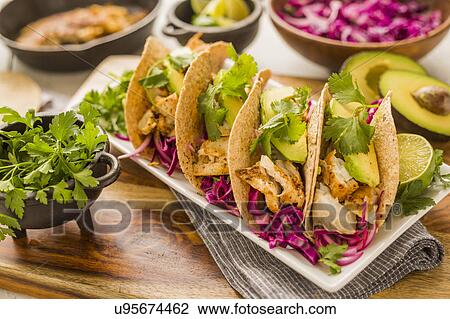 Stock Image - Fresh tortillas on plate. Fotosearch
